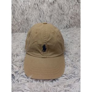Vintage Polo Ralph Lauren Hat Youth Size 4-7 Beige Preppy Strapback Yacht Club
